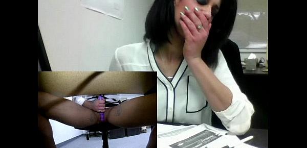  Angel&039;s Real Office Masturbation (almost gets caught!)